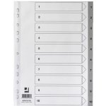 Plastové rozlišovače Q-Connect - A4, bílošedé, sada 1-10 – Hledejceny.cz