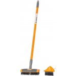 Kartáč Strend Pro, na dlažbu, 3 dílná sada, s teleskop. násadou, kartáč 3x10 cm a 6x19 cm ST253825 – Hledejceny.cz