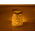 Dedra aroma lampa z keramiky kytka bílá 10 cm – Zboží Dáma
