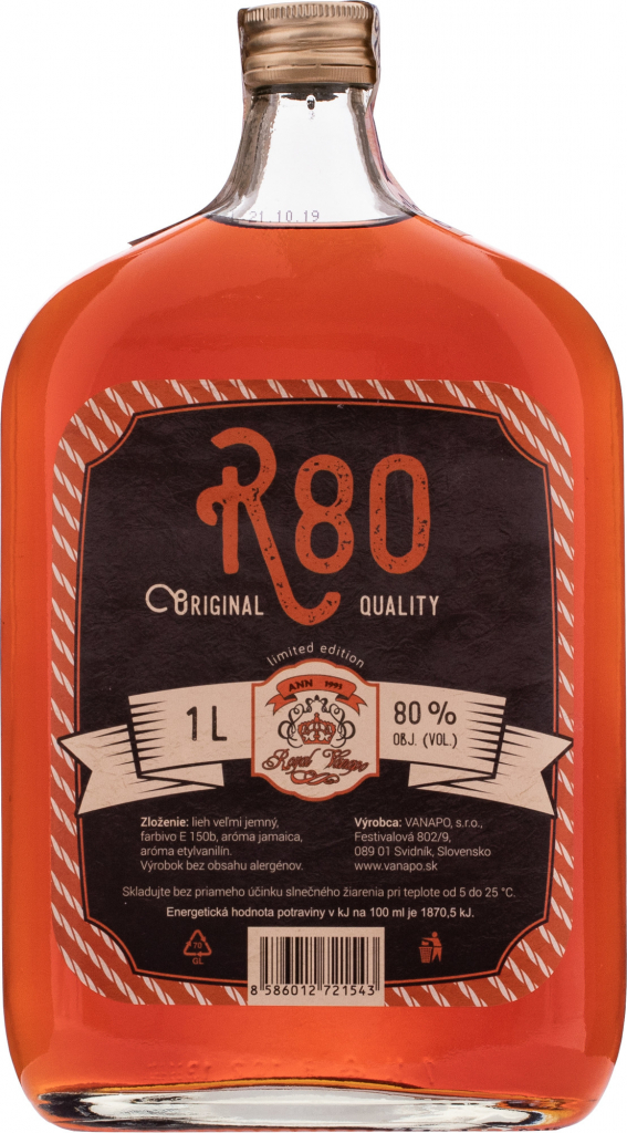 R 80 Royal 80% 1 l (holá láhev)