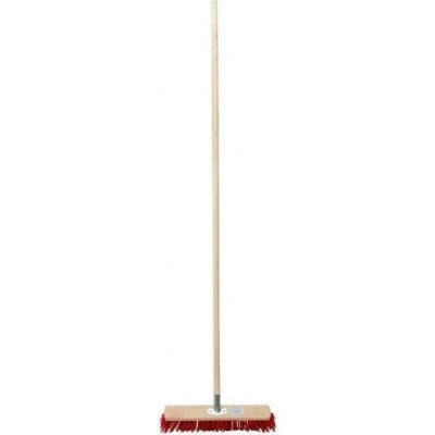 Koště silniční 400 x 60 mm s násadou 160 cm vlas 8 cm červené – Sleviste.cz