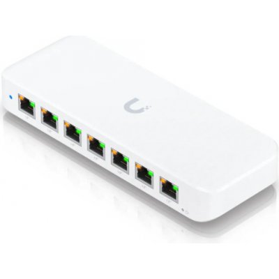 Ubiquiti Switch L2 UniFi USW-Ultra, 8-Port Gigabit, 7x PoE+-out, 1x PoE++ in, PoE budget 42W, bez AC adaptéru – Hledejceny.cz