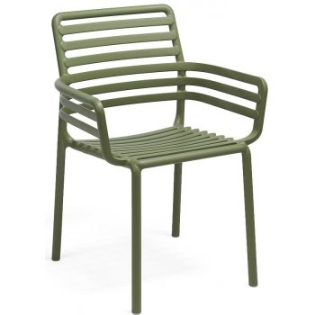 Nardi Doga s područkami Světle zelená plastová zahradní židle