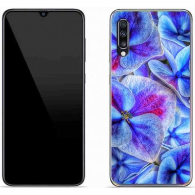 Pouzdro mmCase Gelové Samsung Galaxy A70 - modré květy 1 – Zboží Mobilmania