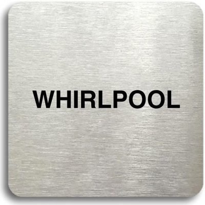 Accept Piktogram "whirlpool" (80 × 80 mm) (stříbrná tabulka - černý tisk bez rámečku) – Zboží Mobilmania