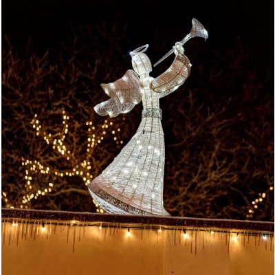 decoLED Světelný anděl 122cm, ledově bílá – Zboží Mobilmania
