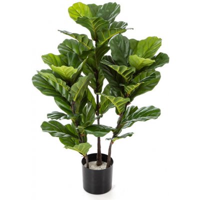 Luxusní umělý strom FICUS LYRATA STROM X 3, 90 cm – Zboží Mobilmania