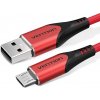 Vention COARH Luxury USB 2.0 na microUSB, 3A, 2m, červený