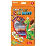 Barvy na sklo sada 6 barev 10,5 ml + 6 sklíček DINO – Zbozi.Blesk.cz
