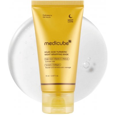 Medicube Kojic Acid Turmeric Night Wrapping Mask Rozjasňující noční maska s kojovou kyselinou a kurkumou 75 ml – Zboží Dáma
