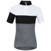 Cyklistický dres Force VIEW šedo-bílo-černý dětský
