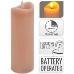 M.A.T. GROUP Svíčka LED pr. 7x20cm blikající plamen časovač RŮŽ – Hledejceny.cz