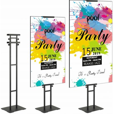 VEVOR Stojan na plakáty s kovovou základnou, výška 190 cm (75"), stojan na reklamní tabule - bez potisku – Hledejceny.cz
