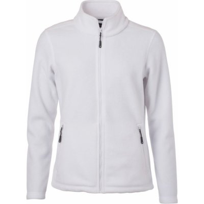 James & Nicholson fleece Jacket bílá – Zboží Mobilmania