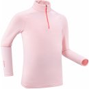 WEDZE dětské lyžařské spodní tričko BL 500 se zipem růžové
