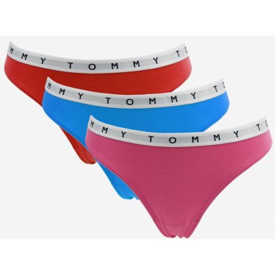 Tommy Hilfiger Underwear Sada tří dámských krajkových tang v černé modré a růžové – Zbozi.Blesk.cz