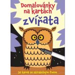 Domalovánky na kartách - Zvířata (Krabička + fix + 50 karet)