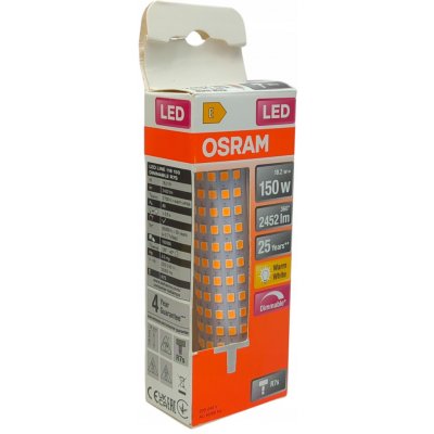 OSRAM LED žárovka LED R7s 118mm 19W = 150W 2452lm 2700K Teplá bílá 360° STAR Stmívatelná OSRSTAN1020 – Sleviste.cz
