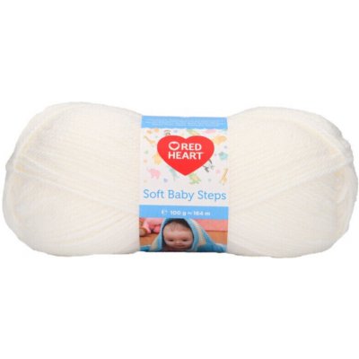 Red Heart Soft Baby Steps 00001 White – Zboží Mobilmania