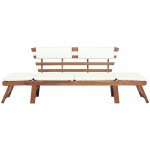 VidaXL Zahradní lavice s polštářky 2-v-1 190 cm masivní akácie – Zboží Dáma VidaXL Zahradní lavice s polštářky 2-v-1 190 cm masivní akácie – Zboží Dáma