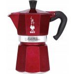 Bialetti Moka Express Kávovar 3 Červený Deco Glamour – Zboží Mobilmania