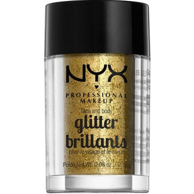 NYX Professional Makeup Glitter třpytky na obličej i tělo 05 Gold 2,5 g – Sleviste.cz