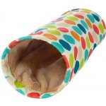 Flamingo Tunel pro hlodavce Fizi mix s barevnými tečkami 34 x 14 x 14 cm – Hledejceny.cz