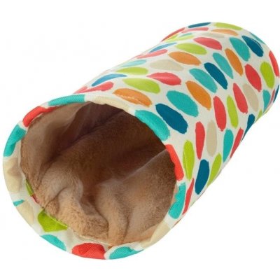 Flamingo Tunel pro hlodavce Fizi mix s barevnými tečkami 34 x 14 x 14 cm – Hledejceny.cz
