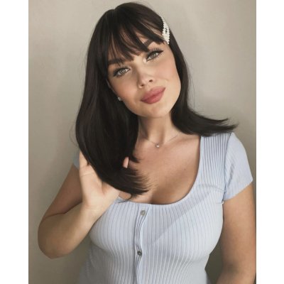 Mikádo paruka Georgina s ofinou hnědá – Sleviste.cz