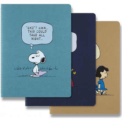 Moleskine Sešity Cahier Peanuts XL linkovaný 3 ks – Zbozi.Blesk.cz