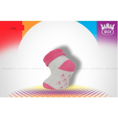 Hoza Kojenecké ponožky froté ABS H242 růžová – Sleviste.cz