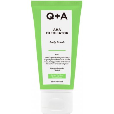 Q+A tělový peeling s Aha kyselinou 50 ml – Zboží Dáma