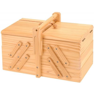 KM Dřevěný box na šicí potřeby - klasický s 5 přihrádkami – Zboží Dáma KM Dřevěný box na šicí potřeby - klasický s 5 přihrádkami – Zboží Dáma