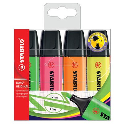 Stabilo Boss Original sada 4 ks 269913 – Hledejceny.cz