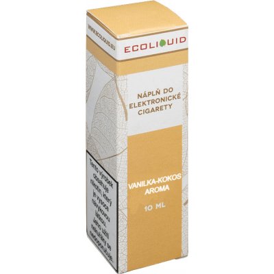 ECOLIQUID Vanilka kokos 10 ml 0 mg – Hledejceny.cz