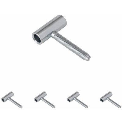 Walteco Dveřní závěs 50/10 vrchní díl M8, výška 40 mm, bílý pozink 5 ks , 80128BP1 – Zboží Mobilmania