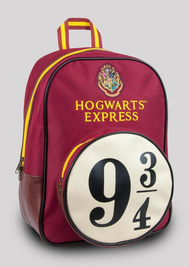 Curerůžová batoh Harry Potter: Nástupiště 9 3/4 Hogwarts Express červená polyester [91783]