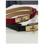 BS Krásný kožený pásek se zlatým zapínáním černá – Sleviste.cz