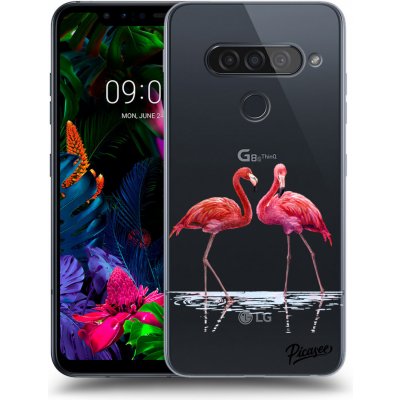 Pouzdro Picasee silikonové LG G8s ThinQ - Flamingos couple čiré – Zboží Mobilmania