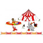 W+G 74308 Samolepící dekorace Circus, circus 60x35cm – Hledejceny.cz