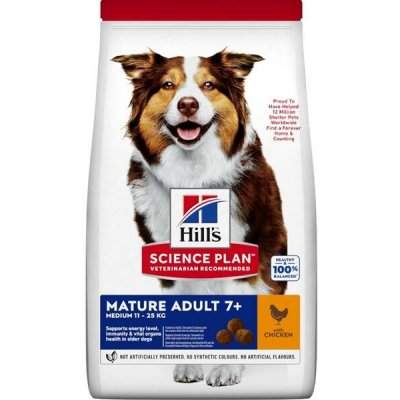 Hill's Science Plan Canine Mature 7+ Medium kuřecí 2,5 kg – Hledejceny.cz