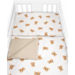 Baby Nellys Povlečení do postýlky bavlna bílá s potiskem 135 x 100 cm – Zboží Dáma