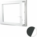 ALUPLAST Plastové okno jednokřídlo antracit 100x70 – HobbyKompas.cz