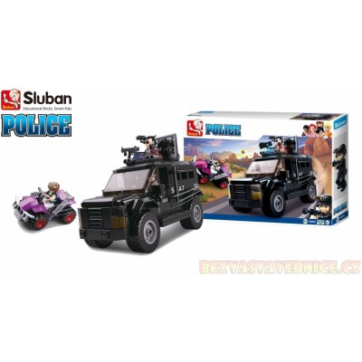 Sluban B0653 Policie SWAT vyzbrojený vůz a zloděj na 4-kolce – Zboží Mobilmania