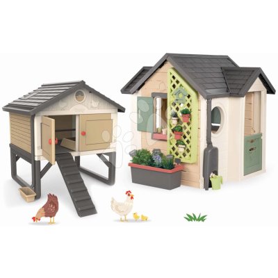 Smoby Set domeček pro zahradníka s kurníkem pro 5 slepiček Garden House – Hledejceny.cz