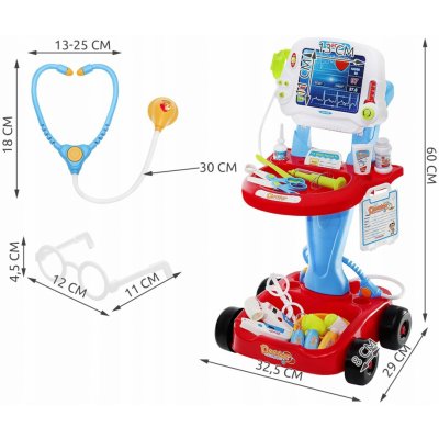 Kruzzel 22401 Lékařský vozík s vyšetřením EKG – Zbozi.Blesk.cz
