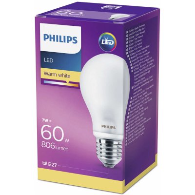 Philips LED žárovka E27 A60 10,5W 100W neutrální bílá 4000K – Zboží Mobilmania