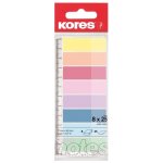 Samolepicí záložky Kores Index Strips - 8 x 25 lístků / pastelové – Hledejceny.cz