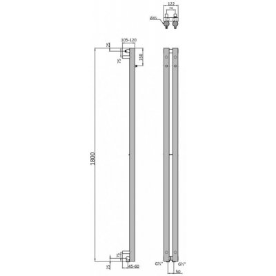 Sapho PILON 122 x 1800 mm IZ123 – Zbozi.Blesk.cz