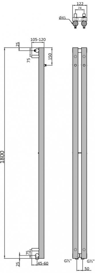 Sapho PILON 122 mm x 1800 mm IZ123